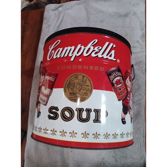 1998 CAMPBELL'S SOUP KIDS POPCORN TIN - Picture 1 of 6